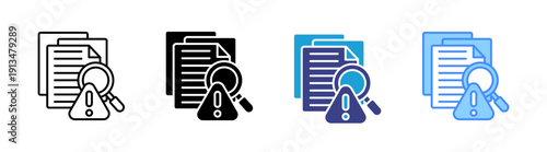 Survey icon set multiple style collection