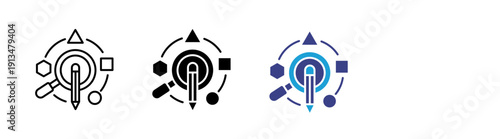 Design icon set multiple style collection