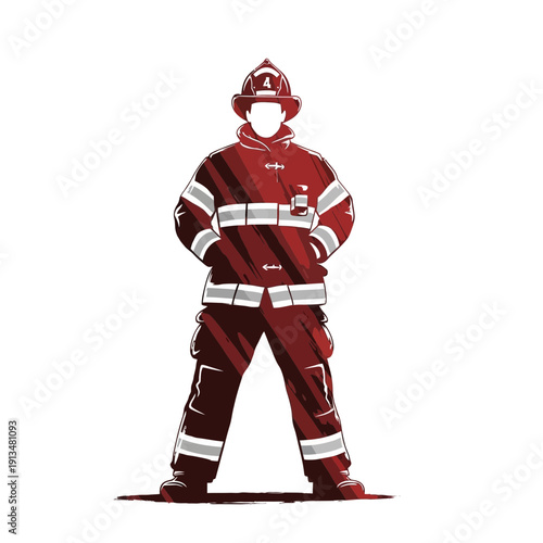 Firefighter uniform illustration