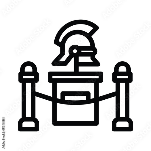 museum line icon illustration vector graphic.eps