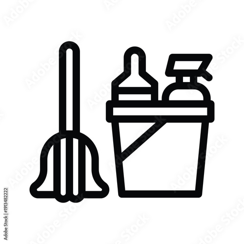 cleaner line icon illustration vector graphic.eps