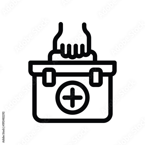 paramedic line icon illustration vector graphic.eps