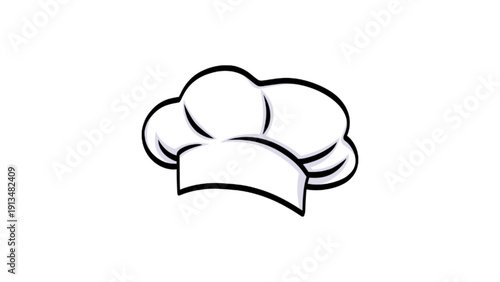 Professional Chef Hat Toque Silhouette Illustration