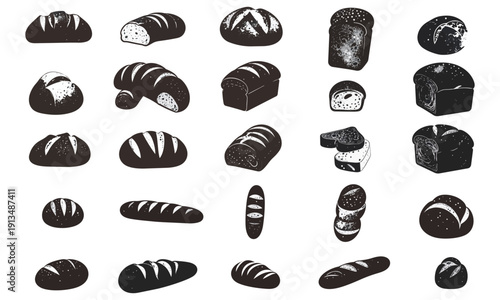 シルエット【パンのセット】