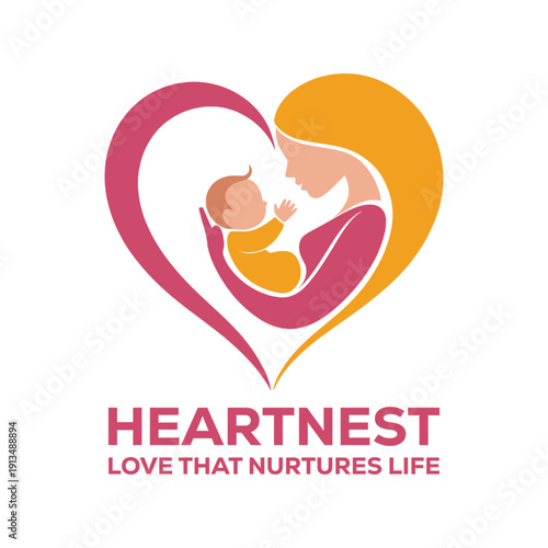 Heartnest love that nurtures life logo
