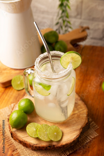 Wallpaper Mural Homemade lemonade with organic lemons and mint, a popular refreshing drink in many countries. in Mexico it is part of their traditional Aguas Frescas, where it is called Agua de Limon. Torontodigital.ca