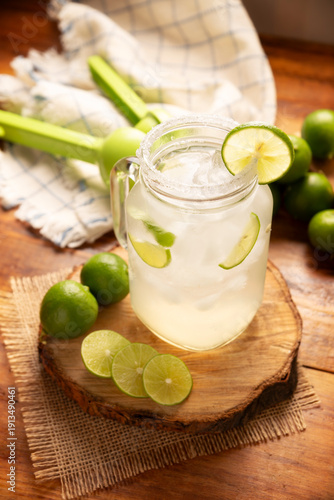 Wallpaper Mural Homemade lemonade with organic lemons and mint, a popular refreshing drink in many countries. in Mexico it is part of their traditional Aguas Frescas, where it is called Agua de Limon. Torontodigital.ca