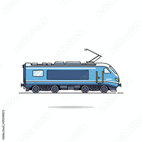 Electric Locomotive Side View