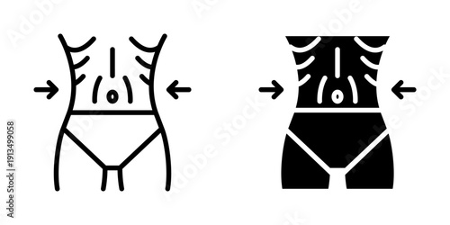 Skinny icon, element icon for cancer diagnosis, Design Branding, Print, and Digital Media