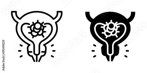 Bladder icon, element icon for cancer diagnosis, Design Branding, Print, and Digital Media