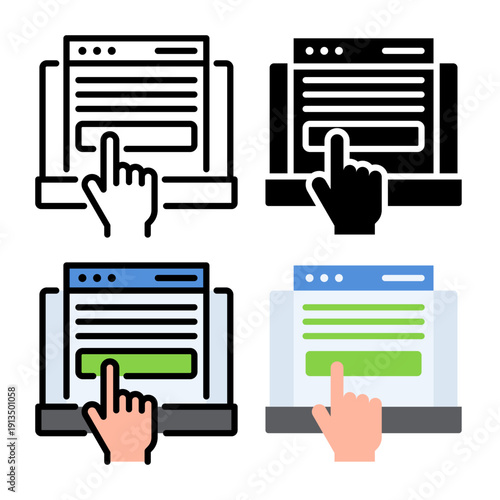 subscription model Icon set collection, Complete icon pack collection for Content Marketing theme needs