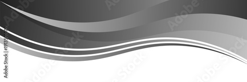 Dark grey abstract wide horizontal banner with hexagon carbon fiber grid and white luminous lines. modern design