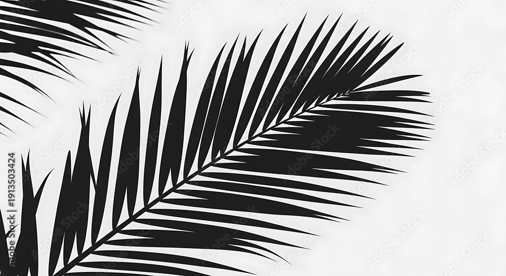 Obraz premium A close-up view of a palm leaf with intricate details and patterns