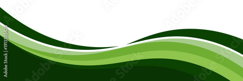 Vector green line background curve element with white space for text and message design, overlapping layers, eps10