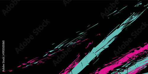 Car sticker wrap banner abstract sporty lines pink blue greenish grunge color combination brush storm thunder modern pattern racing motorsport, Modern.