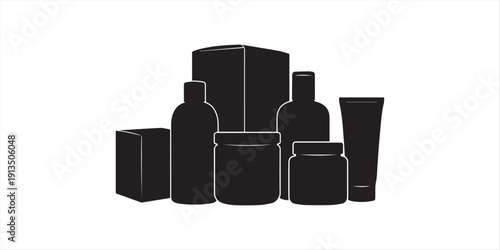 Bottle of nail polish as one line drawing banner. Continuous hand drawn minimalist minimalism design. one line Icon drawing with white background