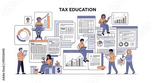 People Learning Tax Education.