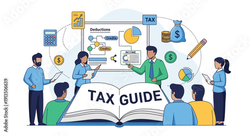 People Reading Tax Guide.