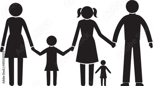 Diverse family holding hands in unity and love