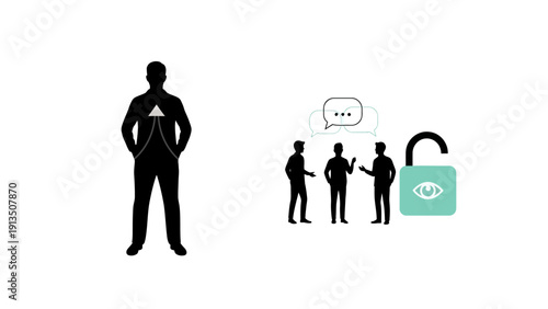 Privacy concept - protecting personal information and securing data communication