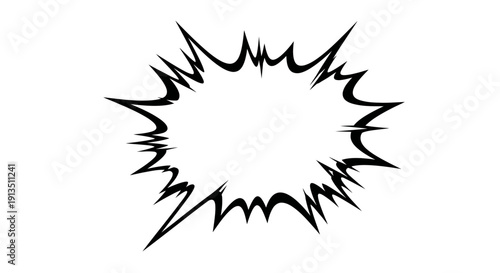 Black and white explosion.