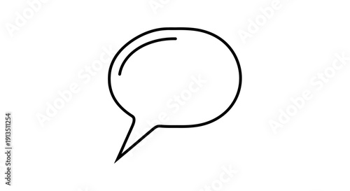 Black Speech Bubble Icon.