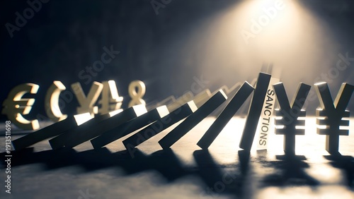 Economic Crisis Becomes Domino Effect with Falling Currency Symbols