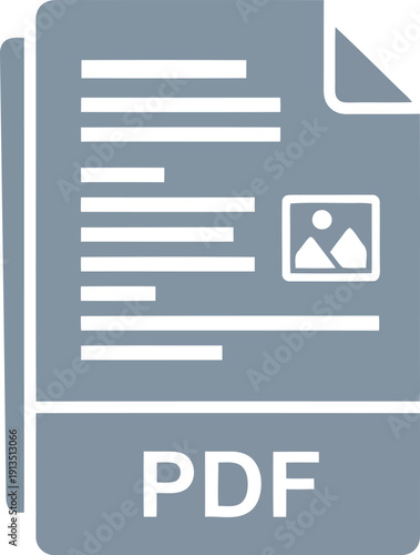 Digital document icon representing pdf files and digital information on a white canvas vector