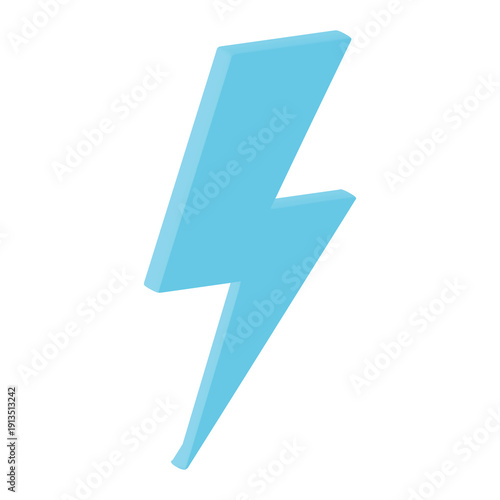 Free Download 3D Icon Lightning Bolt Energy Power Electric Symbol Isolated High Quality Render Transparent Background - GFXLoad