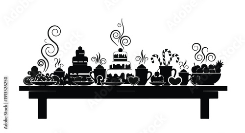 vector illustration of a silhouette of a girl