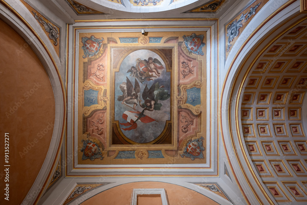 Obraz premium Ceiling fresco inside Grandmaster's Palace - Valletta, Malta