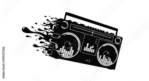vector illustration of a retro radio