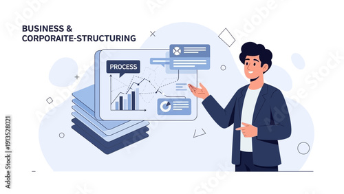 Business Process Analysis and Corporate Structuring with Data Charts