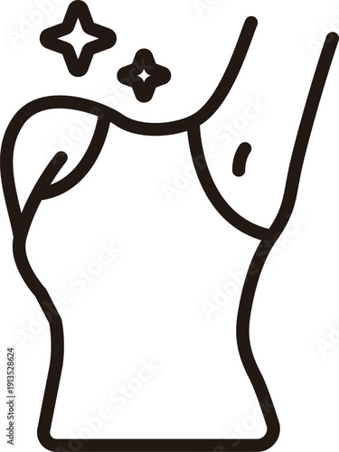 Underarm Hair Removal Image Illustration. Icon Symbolizing Armpit Care and Smooth Skin