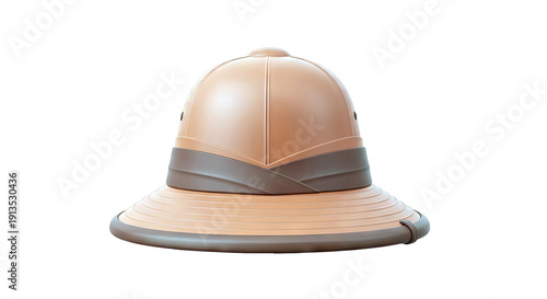 Brown Pith Helmet