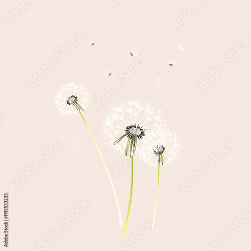 Doodle fluffy dandelions.