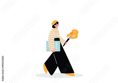 イラストレーターの女性