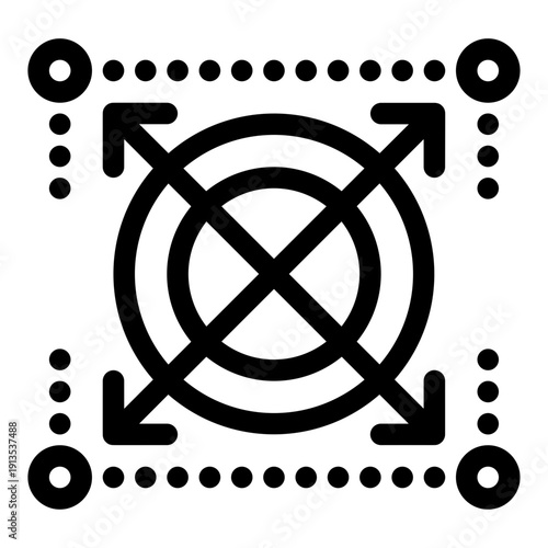 Expanding Boundaries: A minimalist graphic showcases expanding concepts with arrows, circles, and dots forming an abstract composition.