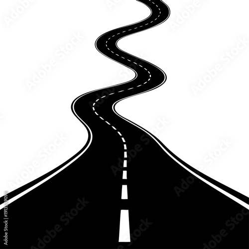 A winding road stretches into the distance, inviting adventure and exploration.