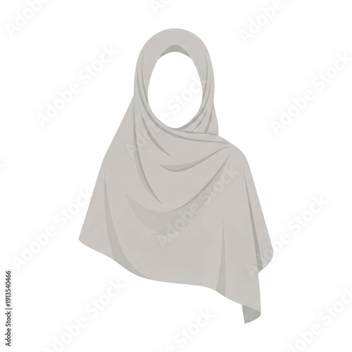 Muslim Women Hijab Style Vector Icons