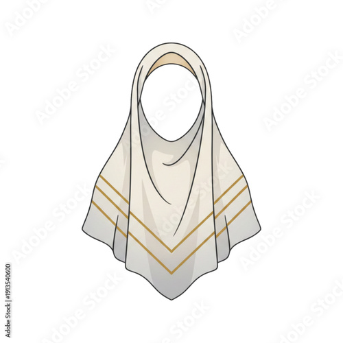 Muslim Women Hijab Style Vector Icons