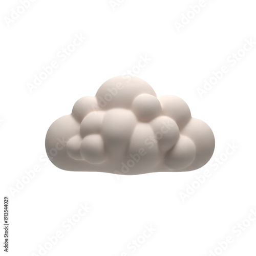 White cloud shape on black background