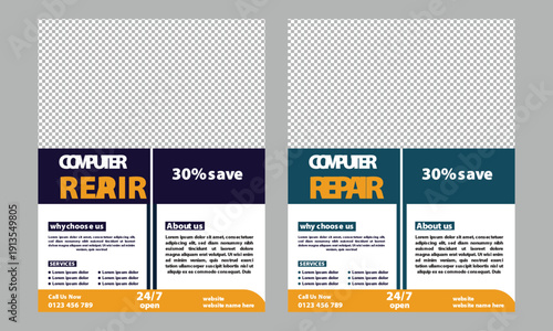 computer repair flyer Template 