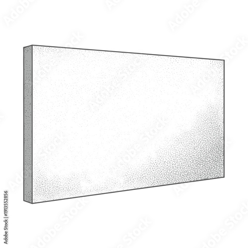 Rectangular drywall panel isolated on a clean white background showcasing smooth texture and precise edges