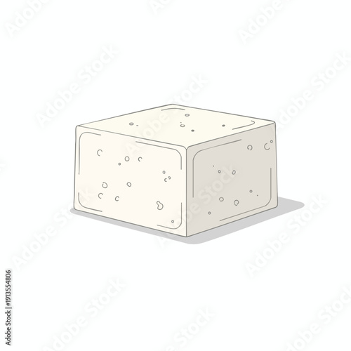 Fresh Natural Cheese Block for Cooking and Snacks