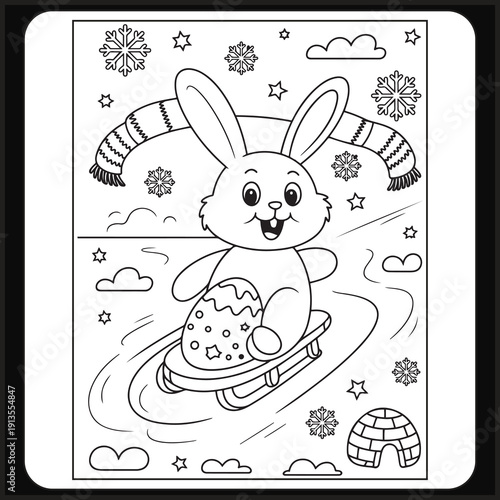 Cozy easter activity coloring book for adults and teens with a cute style.