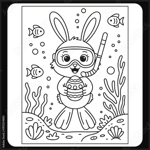 Cozy Easter activity coloring book for adults and teens with a cute style.