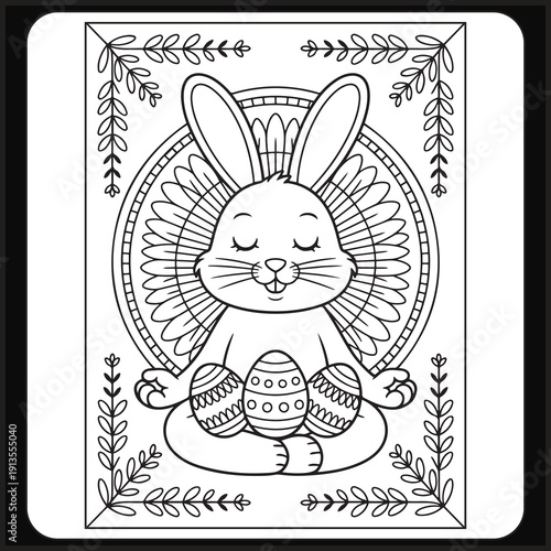 Cozy Easter activity coloring book for adults and teens with a cute style.