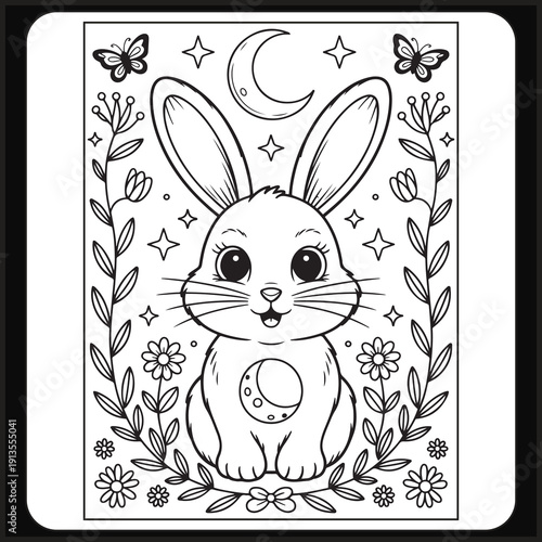 Cozy Easter activity coloring book for adults and teens with a cute style.