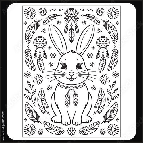 Cozy Easter activity coloring book for adults and teens with a cute style.